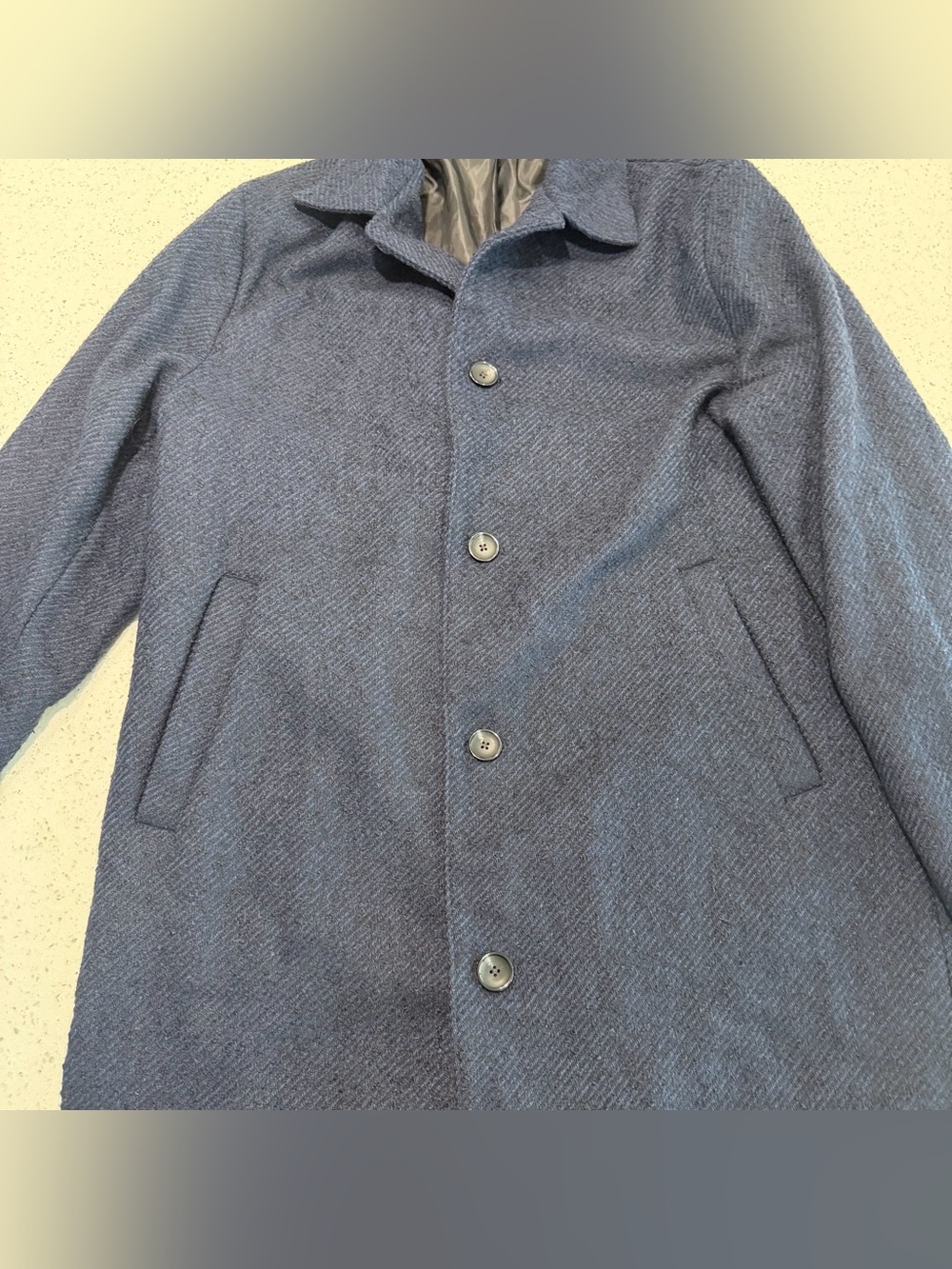 Old Navy Men's Navy Textured Coat